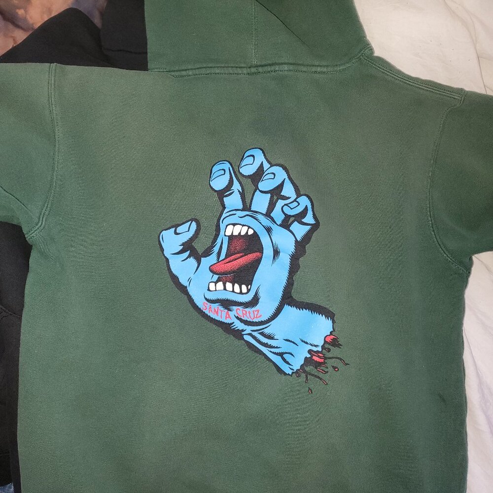 Santa Cruz screaming hand sweatshirt forest green